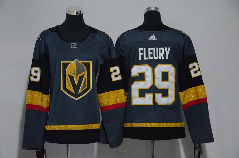 Youth Vegas Golden Knights #29 Fleury Fanatics Branded Breakaway Home Gray Adidas NHL Jersey